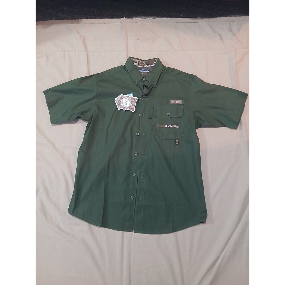 COLUMBIA MENS PHG SHARPTAIL MENS REALTREE BUTTON UP HUNTING SHIRT SIZE M  NWT